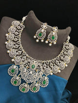 American Diamond Stones Bridal Necklace - Nakshatra Jewels