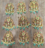 Hair Accessories (Premium Matt with Kempu Stones) - Nakshatra Jewels