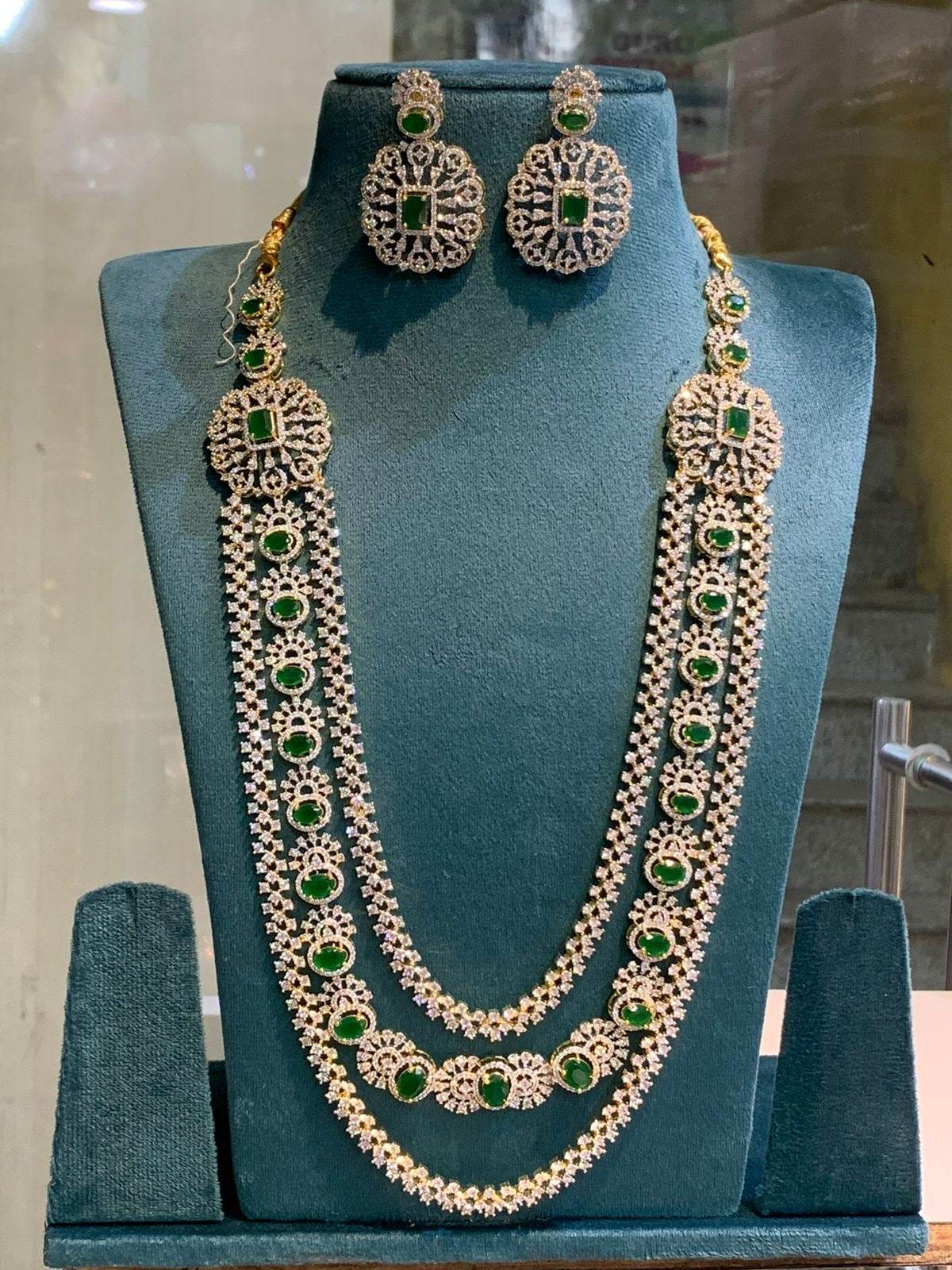 American Diamond Stones Bridal Layer Haram
