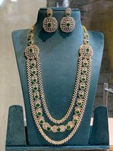 American Diamond Stones Bridal Layer Haram - Nakshatra Jewels