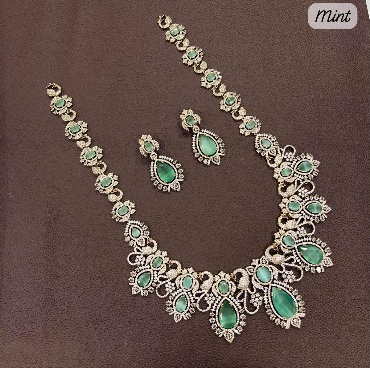 Victorian Polish with AD Stones Bridal Haram