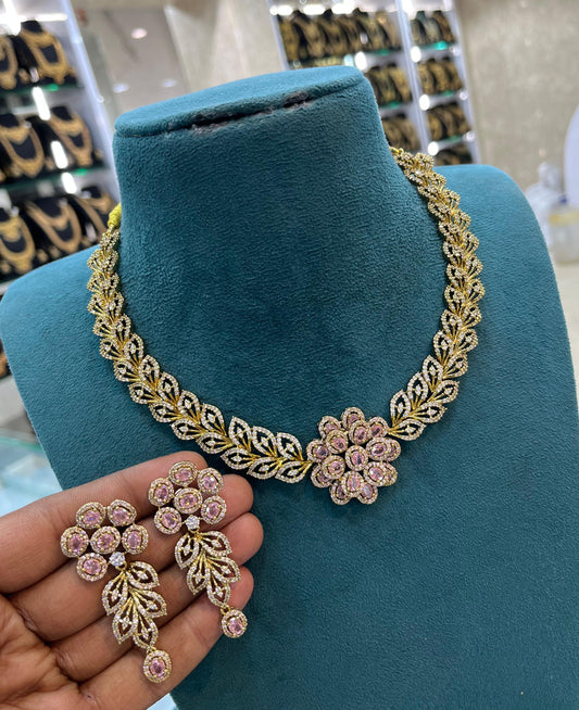 Victorian Polish AD Stones Necklace