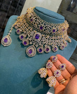American Diamond Stones Bridal Choker - Nakshatra Jewels