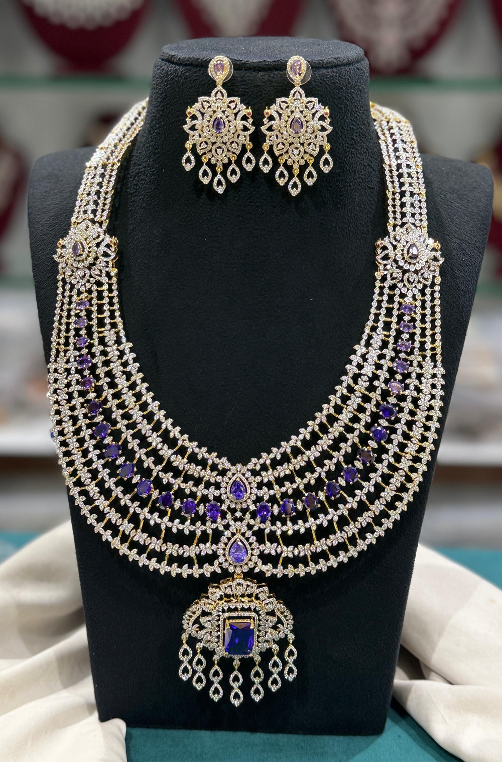 American Diamond Stones Bridal Haram