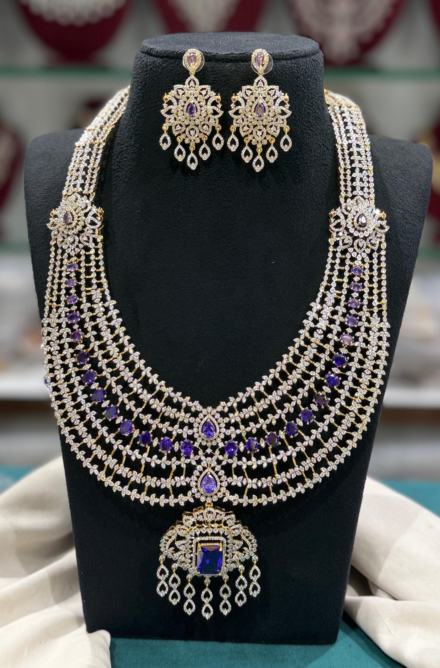 American Diamond Stones Bridal Haram