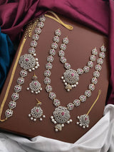 American Diamond Stones Bridal Combo - Nakshatra Jewels