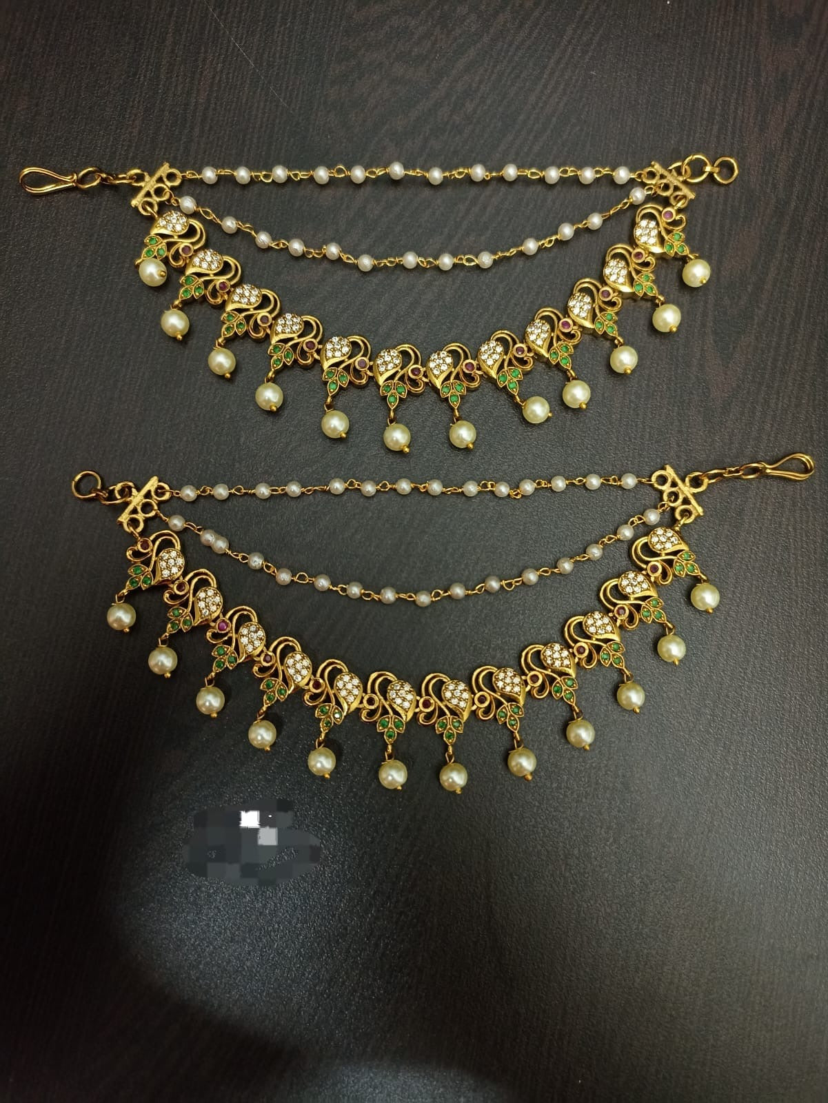 Premium Matt with AD Stones Ear Chains