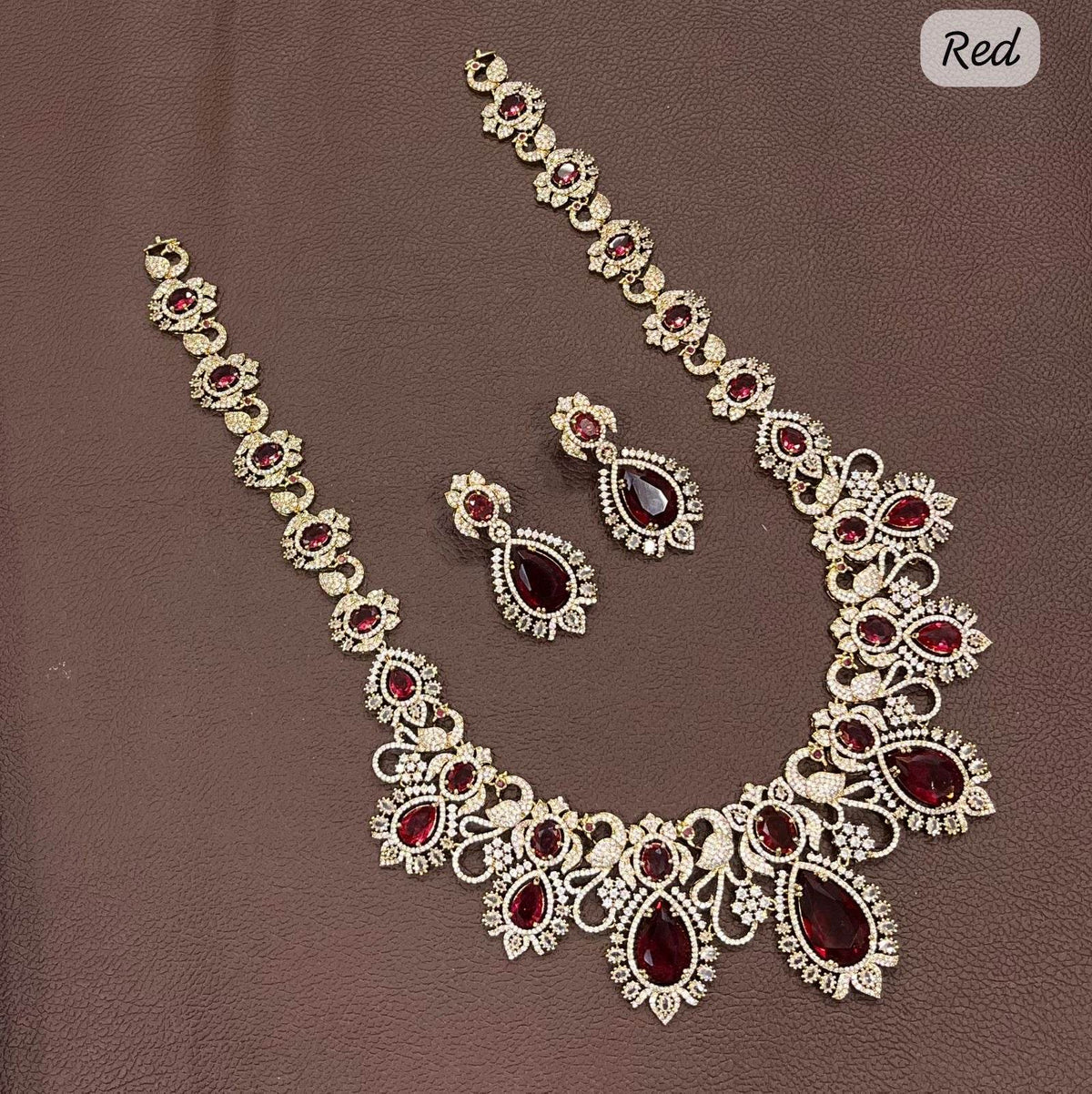 Victorian Polish with AD Stones Bridal Haram