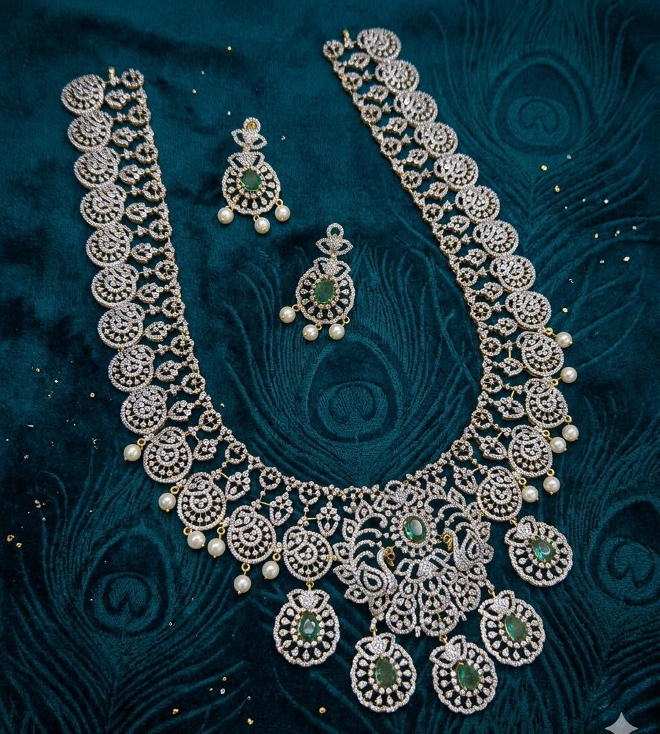American Diamond Stones Bridal Haram