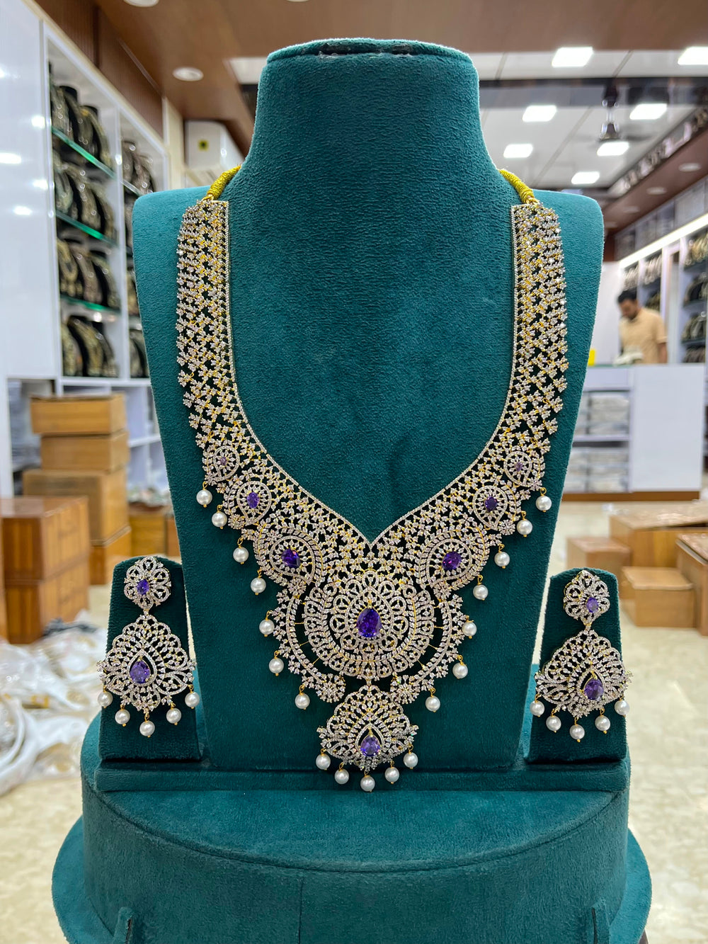 American Diamond Stones Bridal Haram