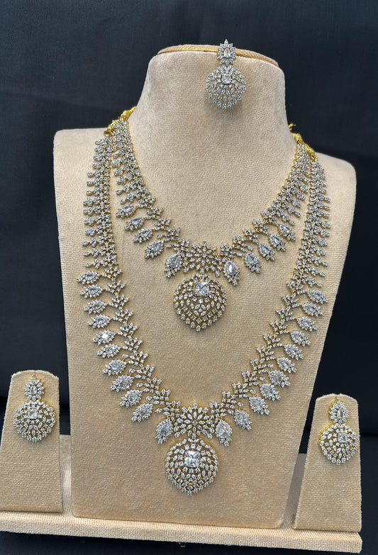 American Diamond Stones Bridal Combo Set