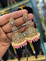 Victorian Polish AD Stones Earrings - Nakshatra Jewels