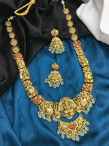 Nakshi Work with AD & Coral Beads Haram - Nakshatra Jewels