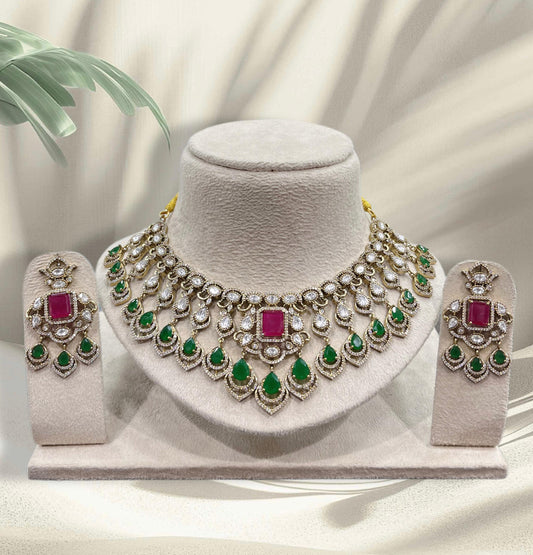 Moissanite Stones Bridal Necklace