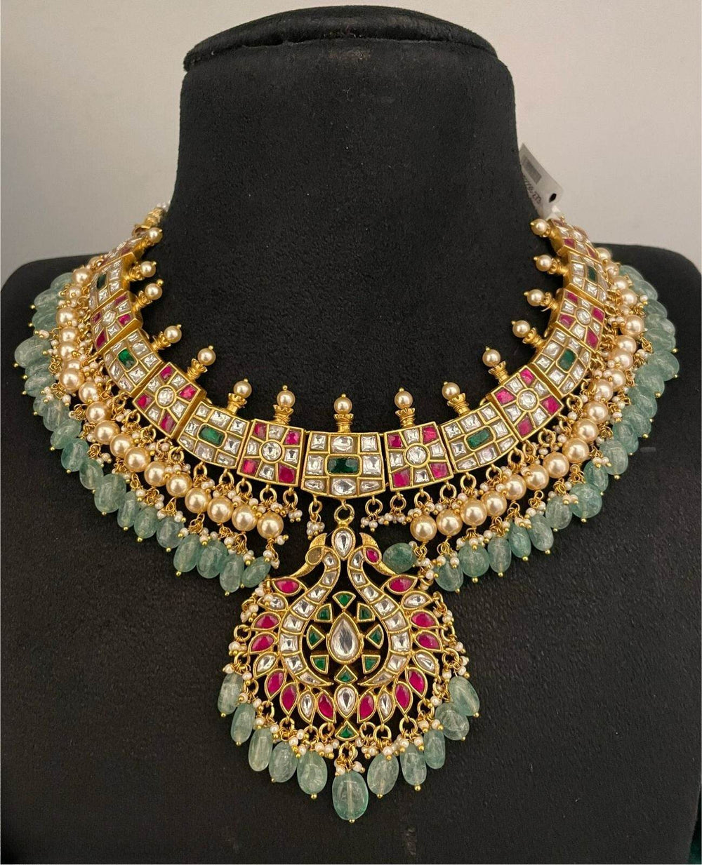 Jadau Kundan Stones Bridal Necklace - Nakshatra Jewels