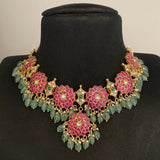 Jadau Kundan Stones Bridal Necklace - Nakshatra Jewels