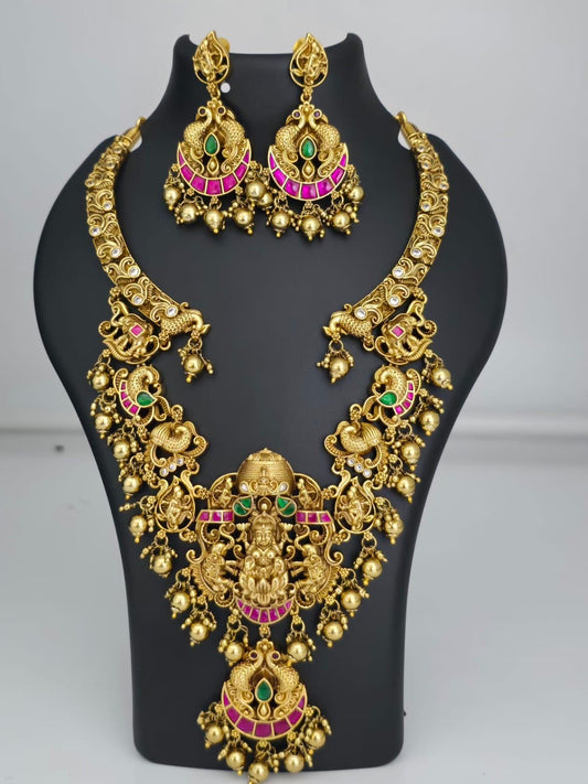 Nakshi work with Kundan Stones Kante Haram