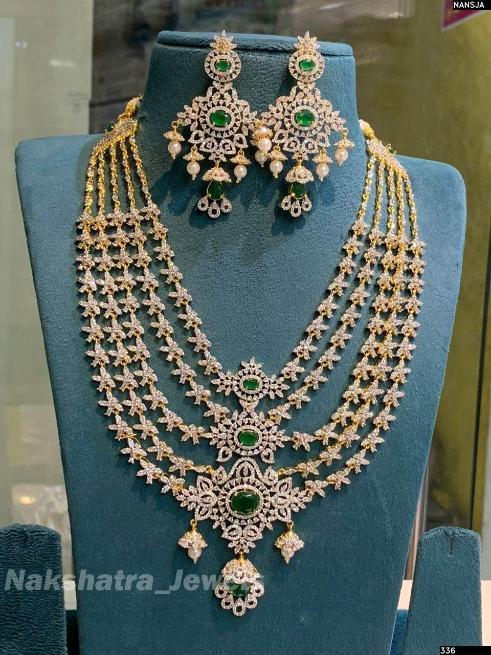 American Diamond Stones Bridal Layer Haram