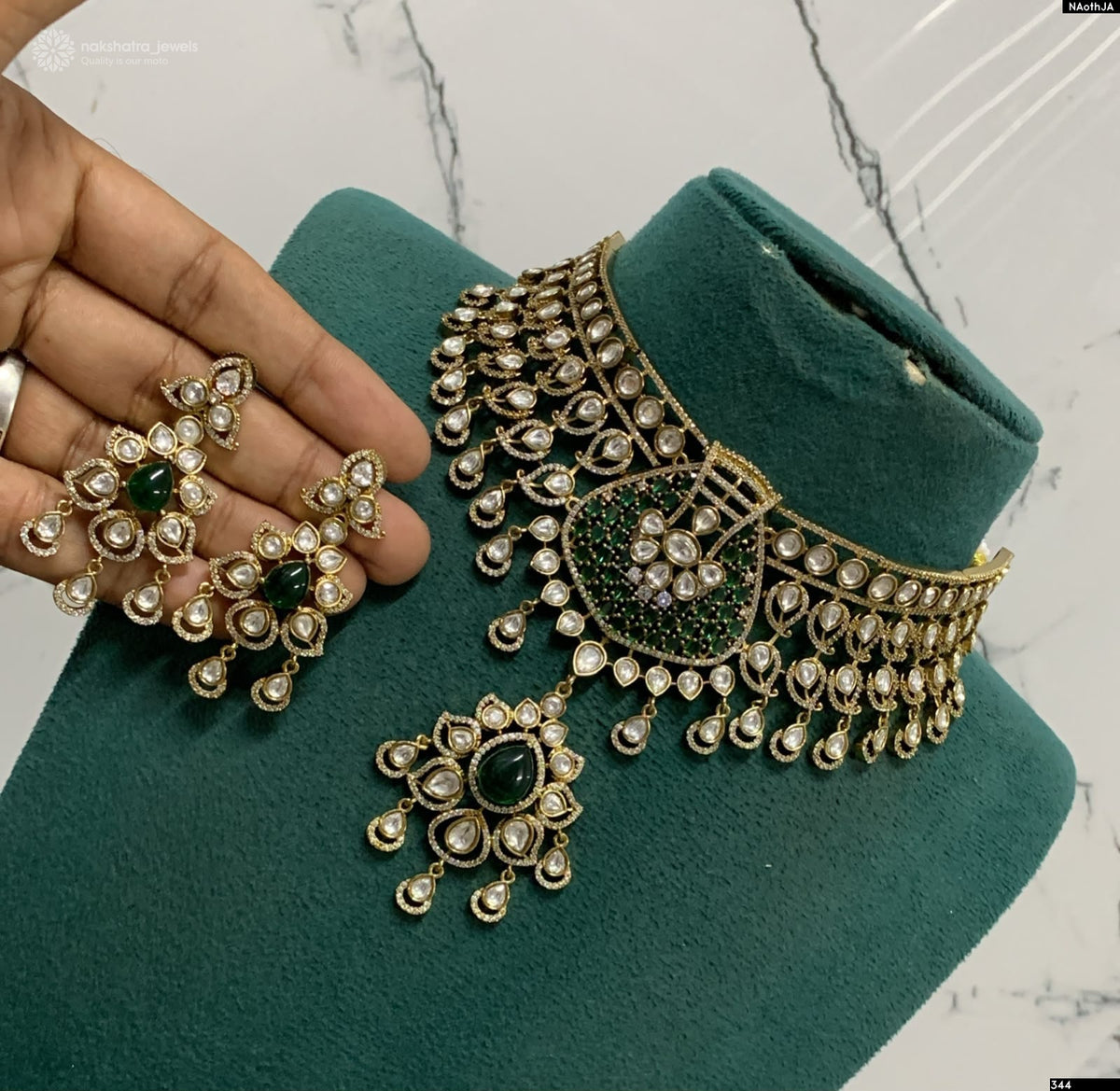Victorian Polish AD Stones Choker