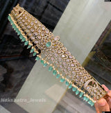 Victorian Polish AD Stones Bridal Hip Belt - Nakshatra Jewels