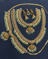 Nakshi Work with Kundan Stones Bridal Combo Set