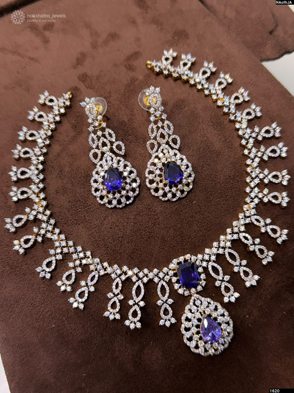 American Diamond Stones Necklace
