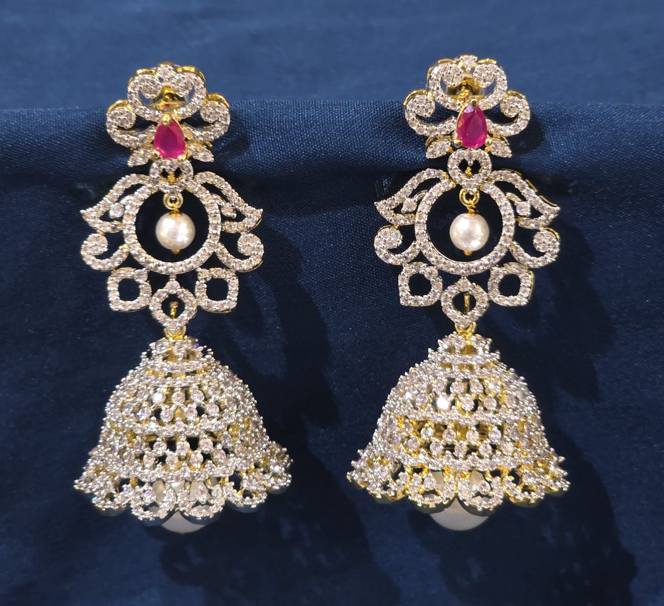 AD Stones Bridal Earrings