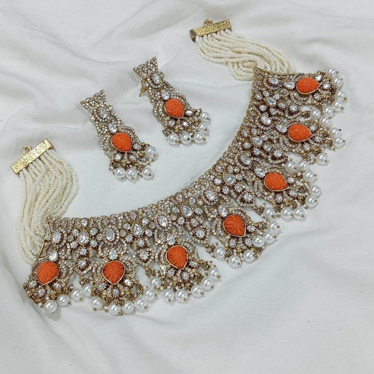 Moissanite & AD Stones Bridal Choker