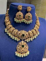 Victorian Polish with AD Stones Bridal Necklace - Nakshatra Jewels