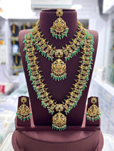 Nakshi Work with Kundan Stones Bridal Combo Set