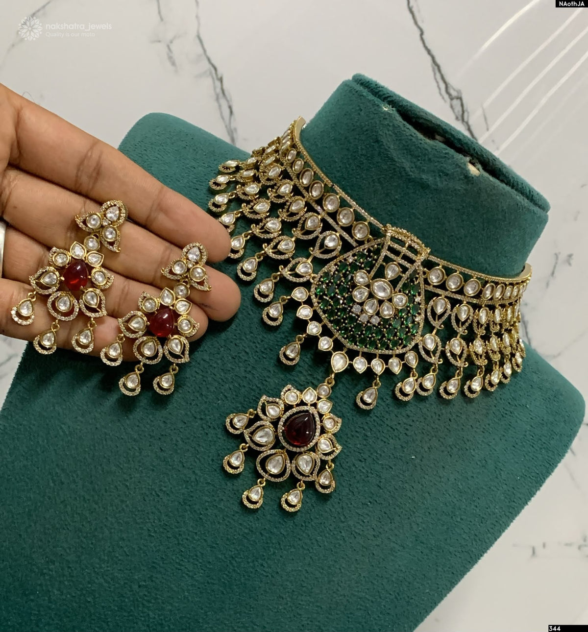 Victorian Polish AD Stones Choker