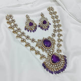 Moissanite & AD Stones Bridal Layer Haram - Nakshatra Jewels