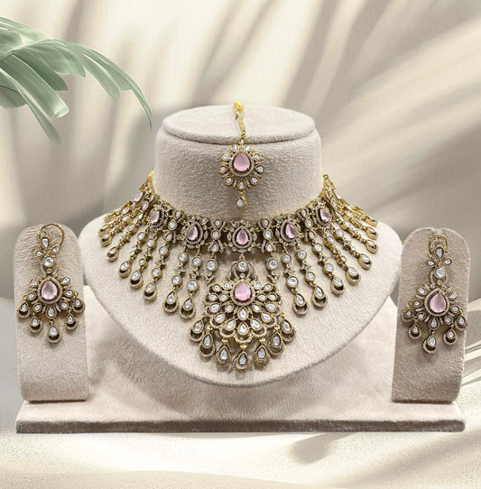 Moissanite Stones Bridal Necklace