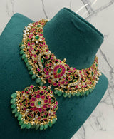 Jadau Kundan Stones Bridal Necklace - Nakshatra Jewels