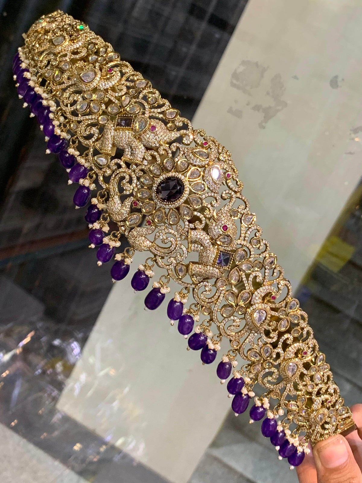 Victorian Polish AD Stones Bridal Hip Belt