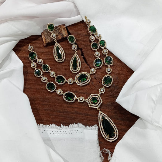 Victorian Polish with AD Stones Necklace