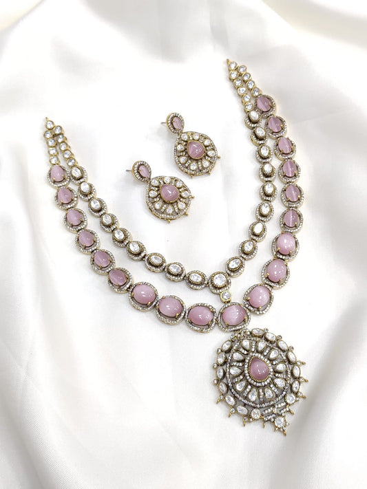 Moissanite & AD Stones Bridal Layer Necklace