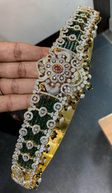 American Diamond Cz Stones Bridal Hip Belt - Nakshatra Jewels