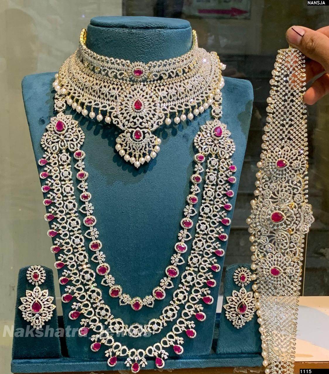 American Diamond Stones Bridal Set