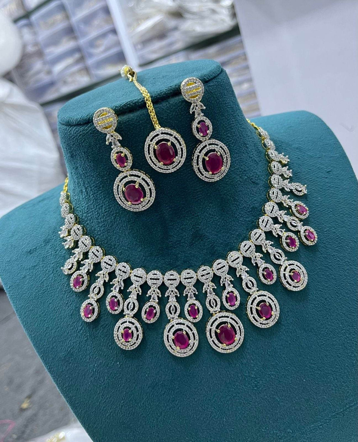 American Diamond Stones Necklace