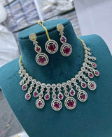 American Diamond Stones Necklace - Nakshatra Jewels
