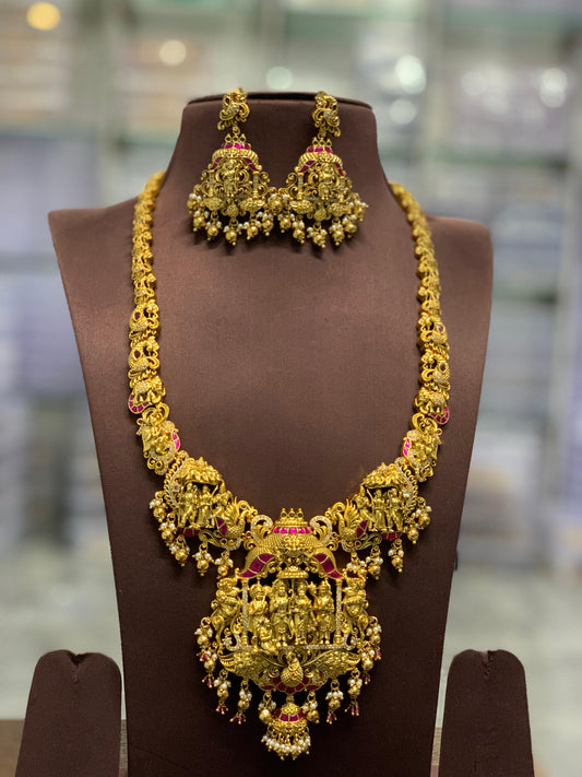 Nakshi Work with Kundan Stones Bridal Haram