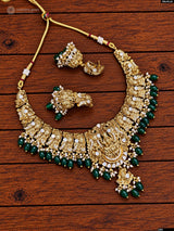 Nakshi Work with Mossianite Stones Bridal Necklace
