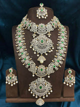American Diamond Stones Bridal Combo Set - Nakshatra Jewels