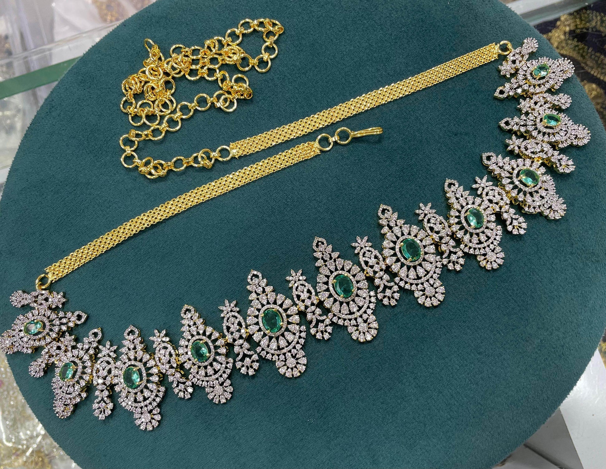 American Diamond Stones Hip Chain - Nakshatra Jewels