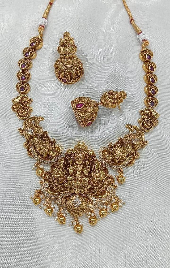 Nakshi work with AD Stones Necklace