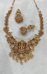 Nakshi work with AD Stones Necklace - Nakshatra Jewels