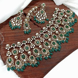 Moissanite & AD Stones Bridal Necklace - Nakshatra Jewels