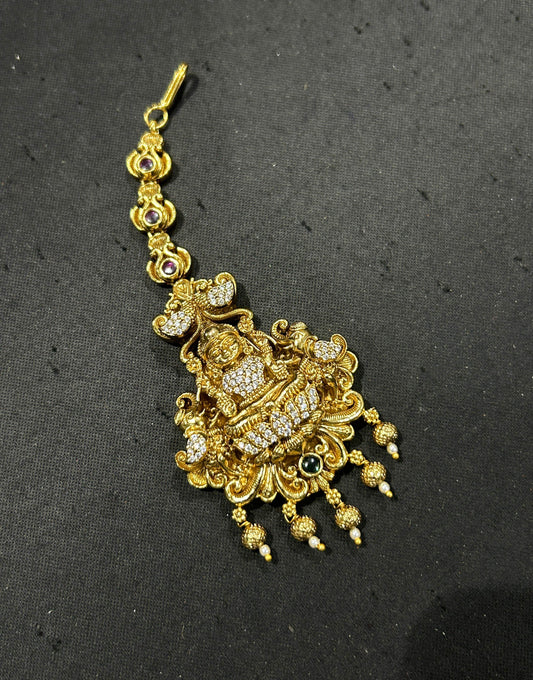 Nagasi work with AD Stones Tikka - Nakshatra Jewels
