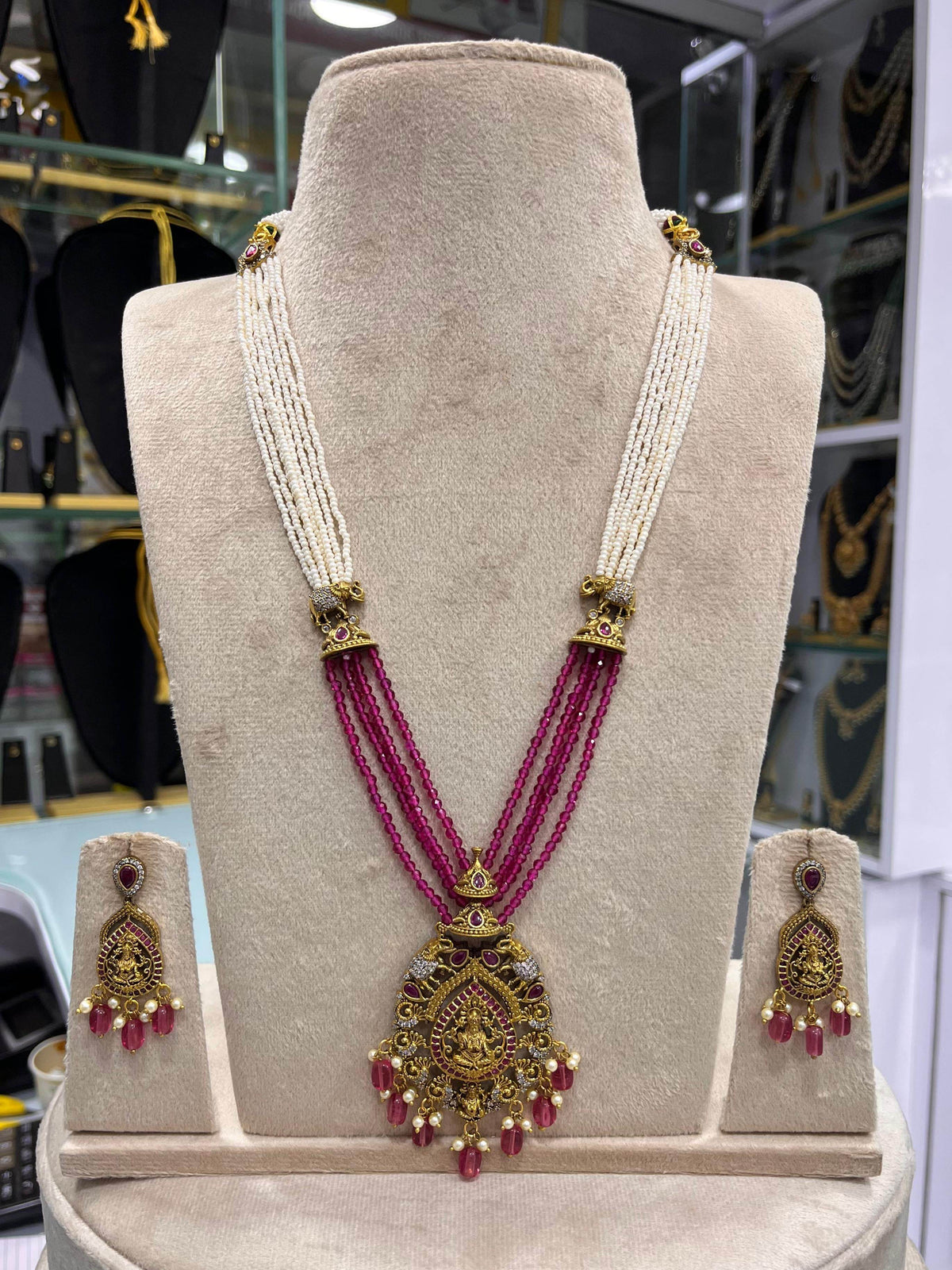 Nagasi work with AD Stones Pendent Beads Haram